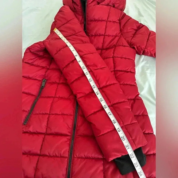 NWOT HFX Women's Heavyweight Quilted Winter Puffer Parka Mid Length. Wine Sz: M - Picture 12 of 16